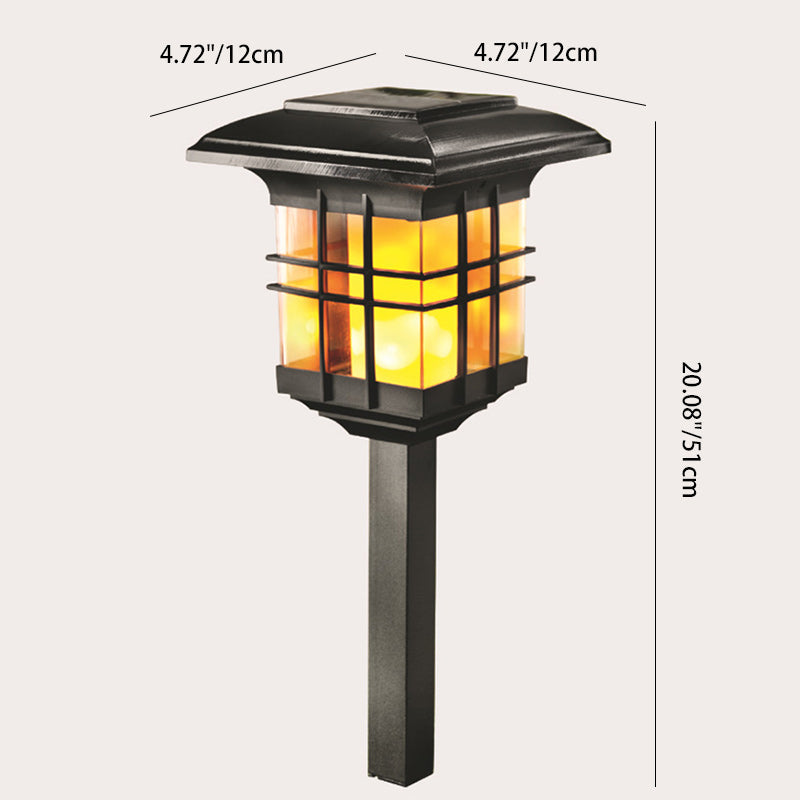 Modern Minimalistisk Kolumn Plast LED Solstång Golvlampa För Trädgård |