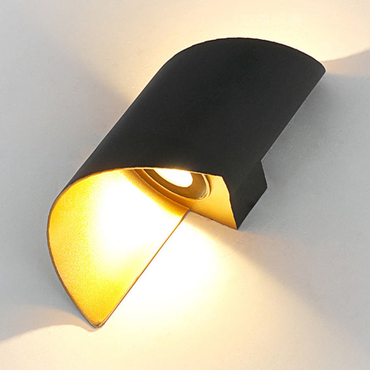 Modern Minimalist Vattentät Spiral Aluminium Akryl LED Vägglampa för Sovrum
