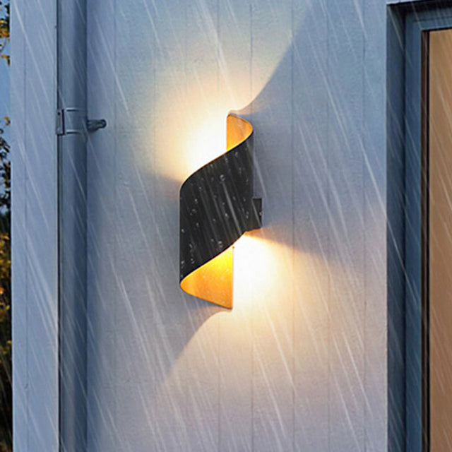 Modern Minimalist Vattentät Spiral Aluminium Akryl LED Vägglampa för Sovrum