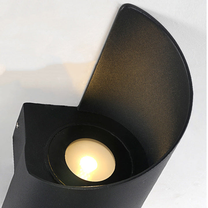 Modern Minimalist Vattentät Spiral Aluminium Akryl LED Vägglampa för Sovrum