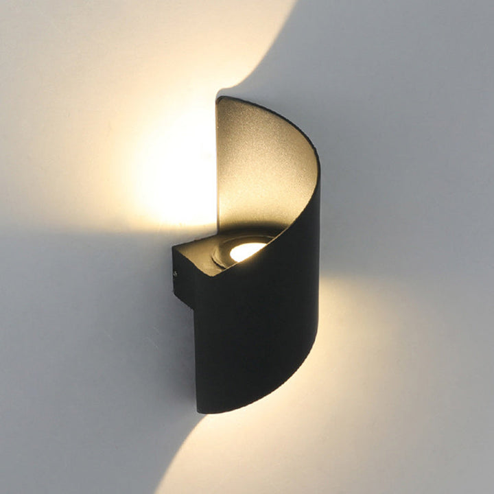 Modern Minimalist Vattentät Spiral Aluminium Akryl LED Vägglampa för Sovrum