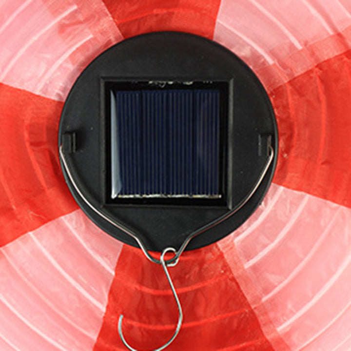 Samtida Kreativ Solenergi Ballongtyg Skärm LED Utomhus Pendellampa för Terrass Utanför