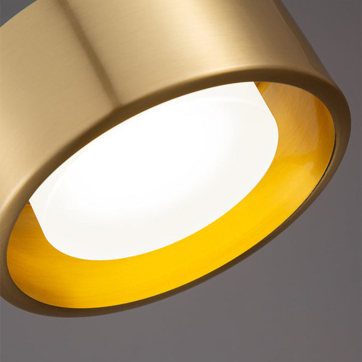 Minimalistisk Rund Cylinder Järn LED Pendellampa för Sovrum
