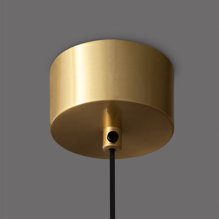 Minimalistisk Rund Cylinder Järn LED Pendellampa för Sovrum