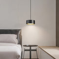 Minimalistisk Rund Cylinder Järn LED Pendellampa för Sovrum