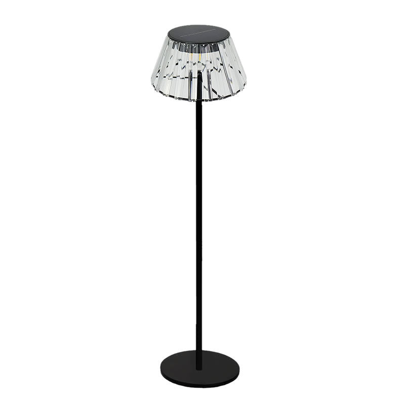 Samtida Industriell Vattentät Solenergi USB Järn Glas Utomhus LED Stående Golvlampa För Trädgård |