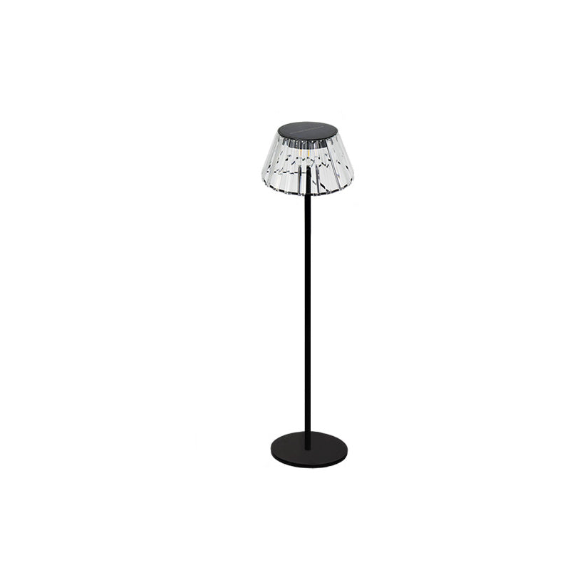 Samtida Industriell Vattentät Solenergi USB Järn Glas Utomhus LED Stående Golvlampa För Trädgård |