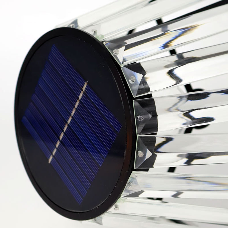 Samtida Industriell Vattentät Solenergi USB Järn Glas Utomhus LED Stående Golvlampa För Trädgård |