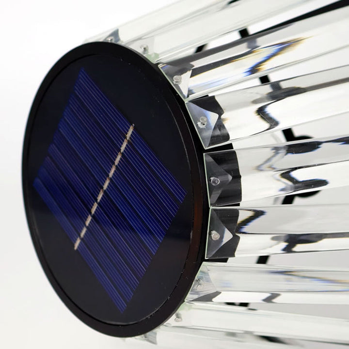 Samtida Industriell Vattentät Solenergi USB Järn Glas Utomhus LED Stående Golvlampa För Trädgård |