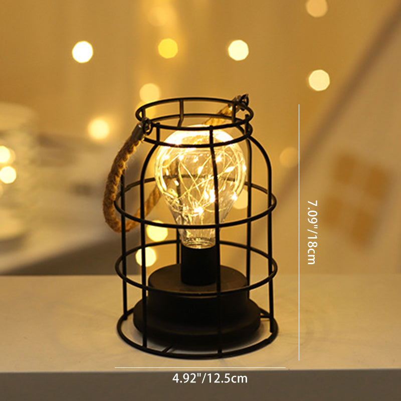Modern Minimalistisk Vertikal Randig Fyrkantig Rund Järn LED Bordslampa För Vardagsrum