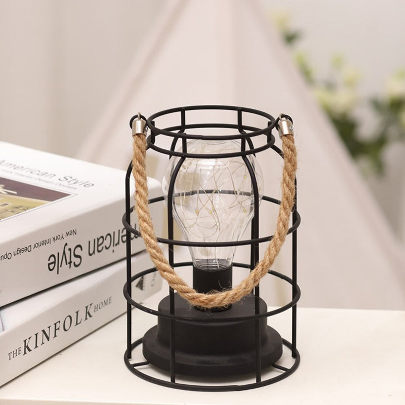 Modern Minimalistisk Vertikal Randig Fyrkantig Rund Järn LED Bordslampa För Vardagsrum