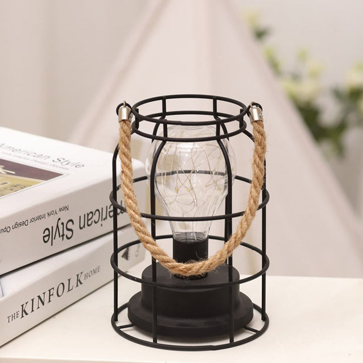 Modern Minimalistisk Vertikal Randig Fyrkantig Rund Järn LED Bordslampa För Vardagsrum