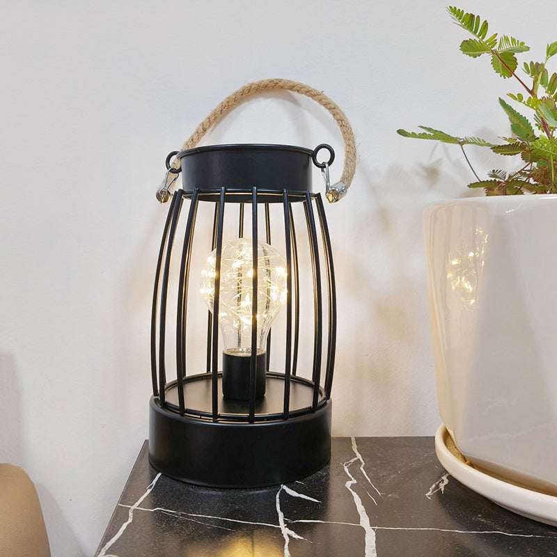 Modern Minimalistisk Vertikal Randig Fyrkantig Rund Järn LED Bordslampa För Vardagsrum