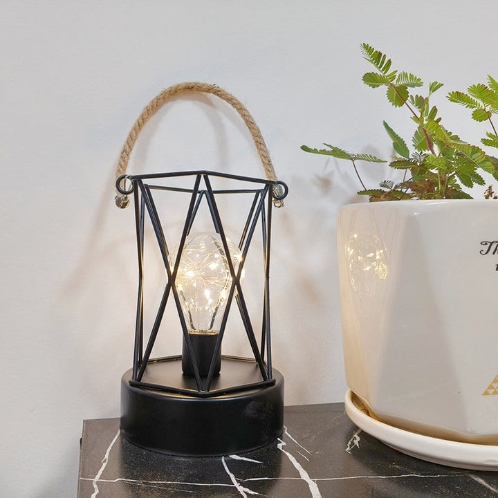 Modern Minimalistisk Vertikal Randig Fyrkantig Rund Järn LED Bordslampa För Vardagsrum