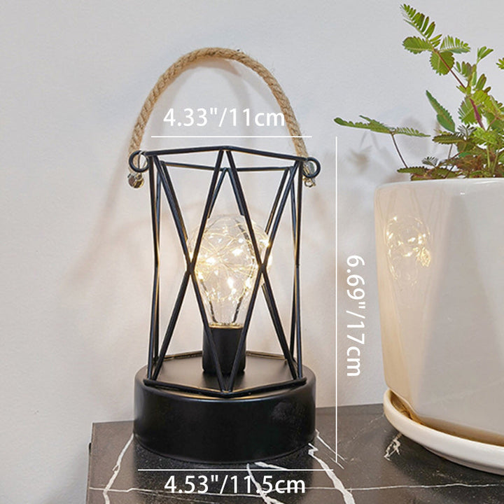 Modern Minimalistisk Vertikal Randig Fyrkantig Rund Järn LED Bordslampa För Vardagsrum