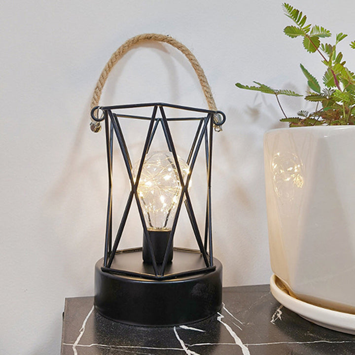 Modern Minimalistisk Vertikal Randig Fyrkantig Rund Järn LED Bordslampa För Vardagsrum