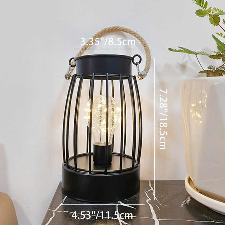 Modern Minimalistisk Vertikal Randig Fyrkantig Rund Järn LED Bordslampa För Vardagsrum
