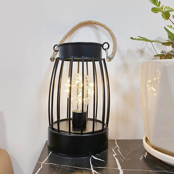 Modern Minimalistisk Vertikal Randig Fyrkantig Rund Järn LED Bordslampa För Vardagsrum