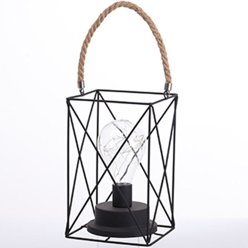 Modern Minimalistisk Vertikal Randig Fyrkantig Rund Järn LED Bordslampa För Vardagsrum