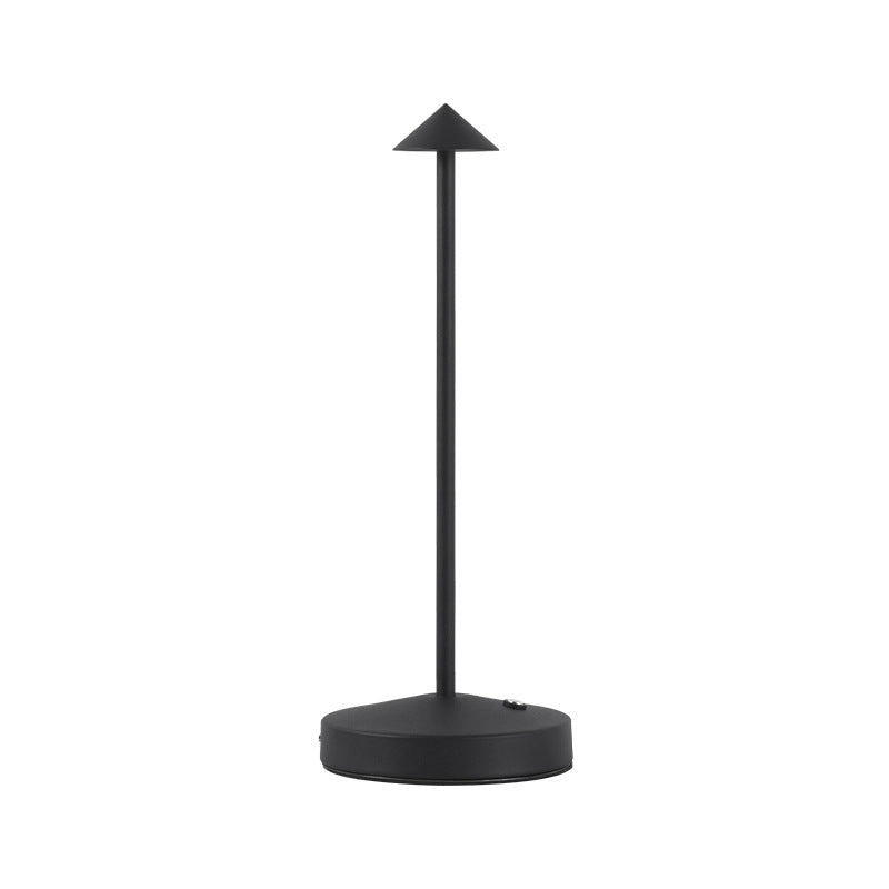Modern Enkelhet Triangel Kon Rund Akryl Cylinder Järn LED Bordslampa för Vardagsrummet