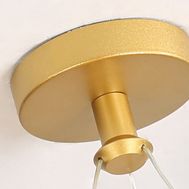 Samtida Nordisk Rund Metall Silika LED Semi-Flush Mount Taklampa för Korridor