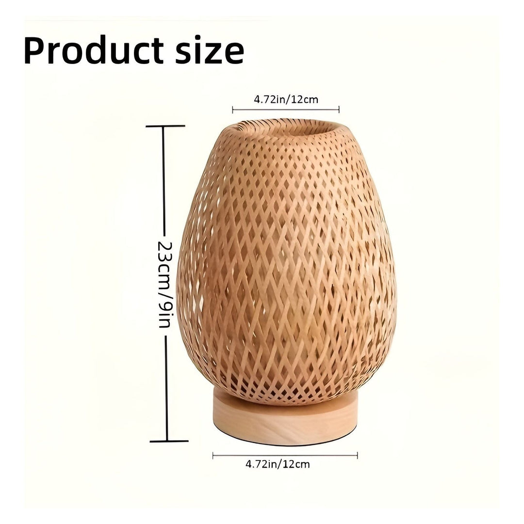 Aura Lampa - Bambu USB-driven Bordslampa för Sovrummet