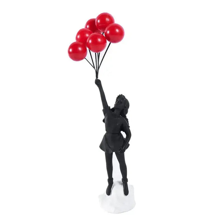 Banksy flygande Ballongflicka Staty