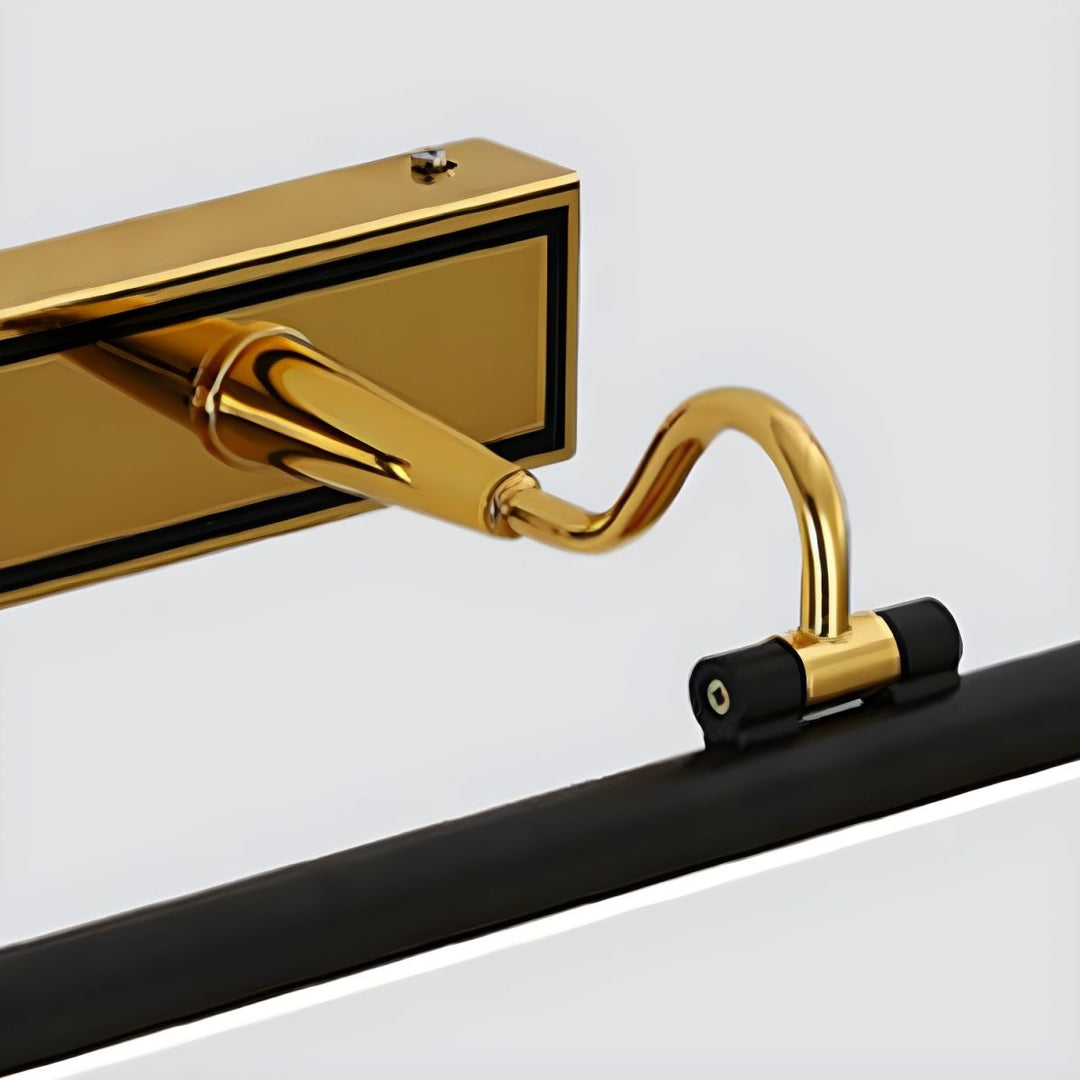 Lyxig Svart-Guld Spegelampa – LumoGold |
