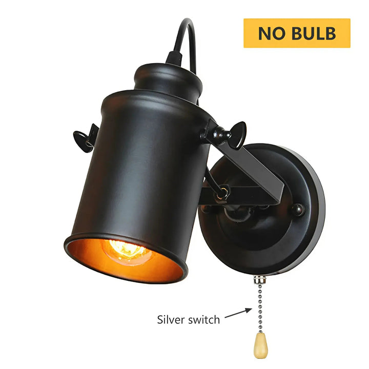 Vintage Industriell Vägglampa