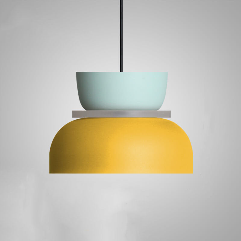 Nordisk färgglad Macaron 1-ljus LED Pendellampa