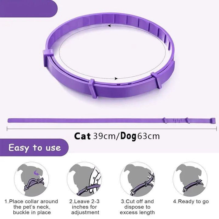 Lugnande halsband med feromoner och eteriska oljor för hundar