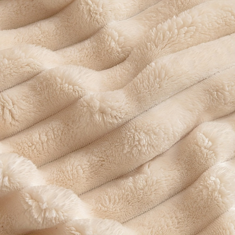 Plush Randig Varm Sofföverdrag