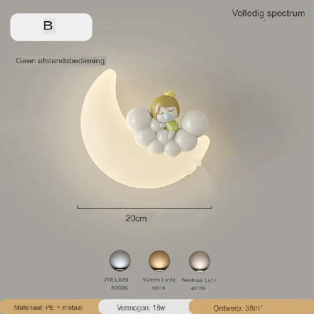 Vägglampa Måne | Mjuk belysning | Hög kvalitet - Noram