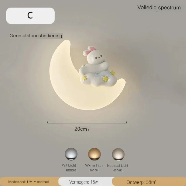 Vägglampa Måne | Mjuk belysning | Hög kvalitet - Noram