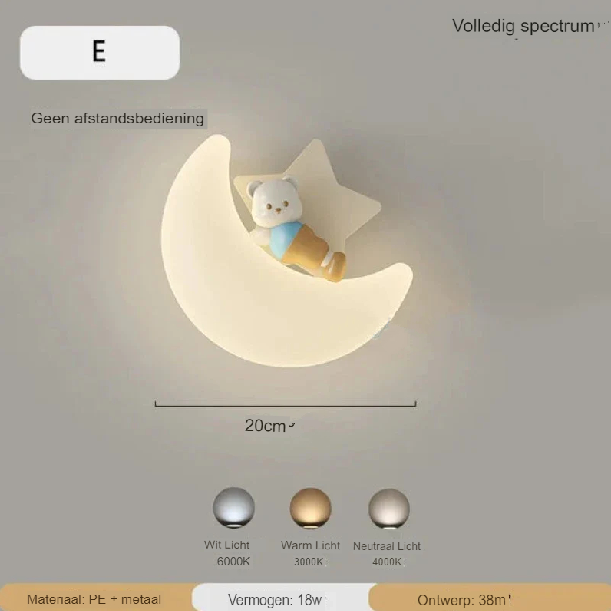Vägglampa Måne | Mjuk belysning | Hög kvalitet - Noram