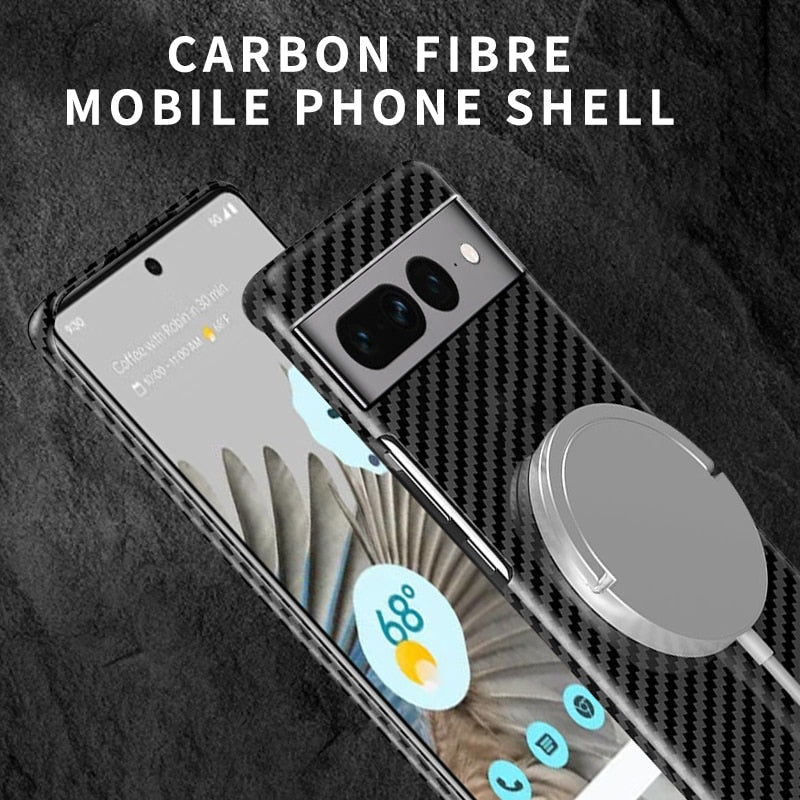 Kolfiber Telefonfodral för Google Pixel 7 8
