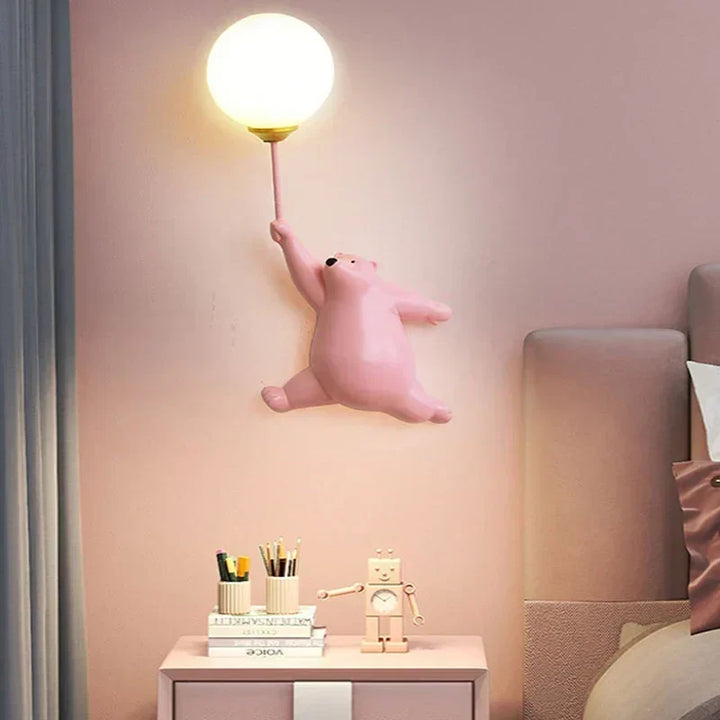 FairyGlow – Tecknad Vägglampa för Barn | Magisk Nattlampa med 3D Måne Design