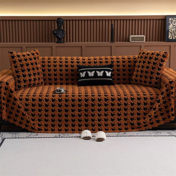 Cavalli Houndstooth Plysch Sofföverdrag