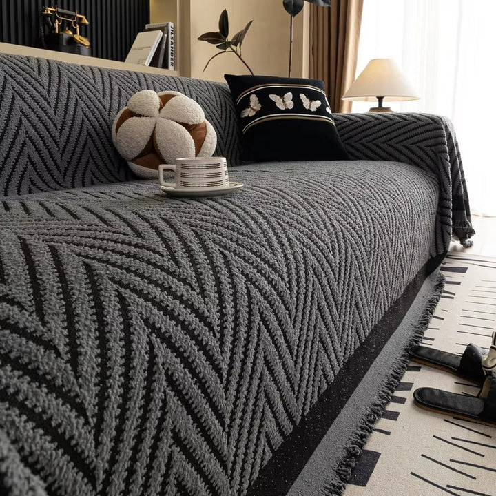 Chevron Herringbone Tassel Sofföverdrag