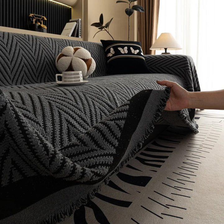 Chevron Herringbone Tassel Sofföverdrag