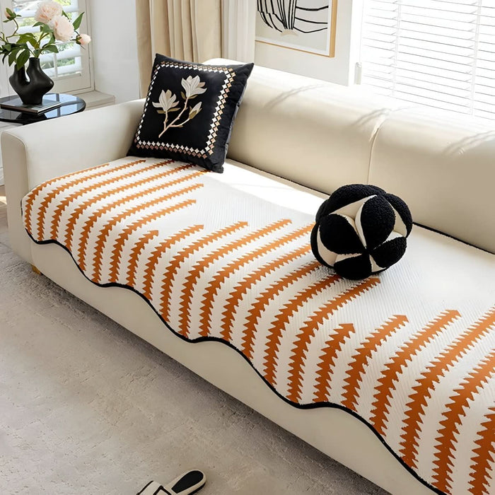 Modern Chenille Sofföverdrag med Stilig Skydd