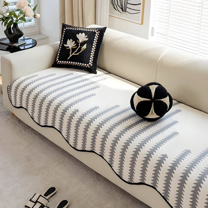 Modern Chenille Sofföverdrag med Stilig Skydd