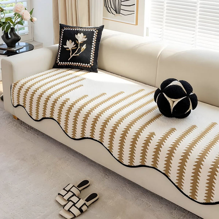 Modern Chenille Sofföverdrag med Stilig Skydd