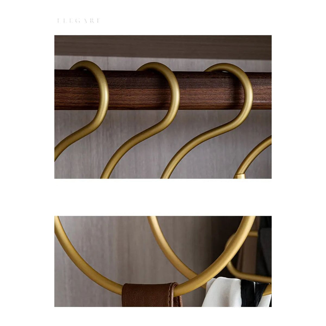 S-formad klädhängare - Elegant och platsbesparande metallhängare för garderob (Set om 5)