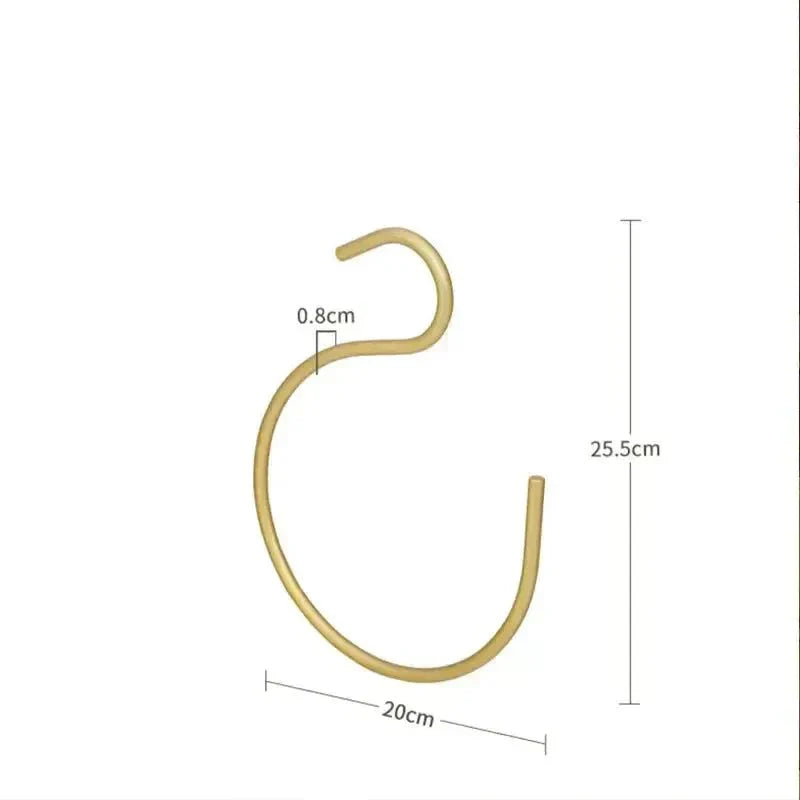 S-formad klädhängare - Elegant och platsbesparande metallhängare för garderob (Set om 5)