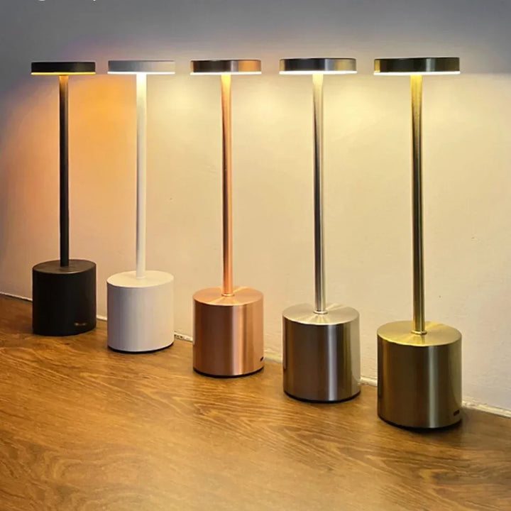 Klassisk trådlös lampa - Touchsensor LED-skrivbordslampa med 3 justerbara färgtemperaturer