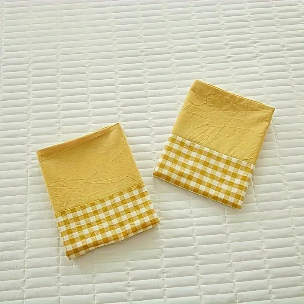 Klassisk Gingham Mjuk Överdrag