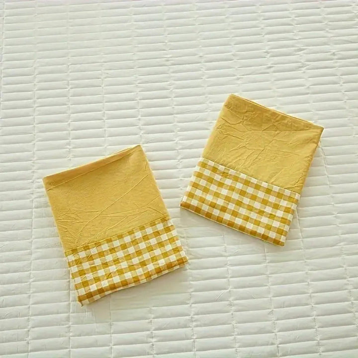 Klassisk Gingham Mjuk Överdrag