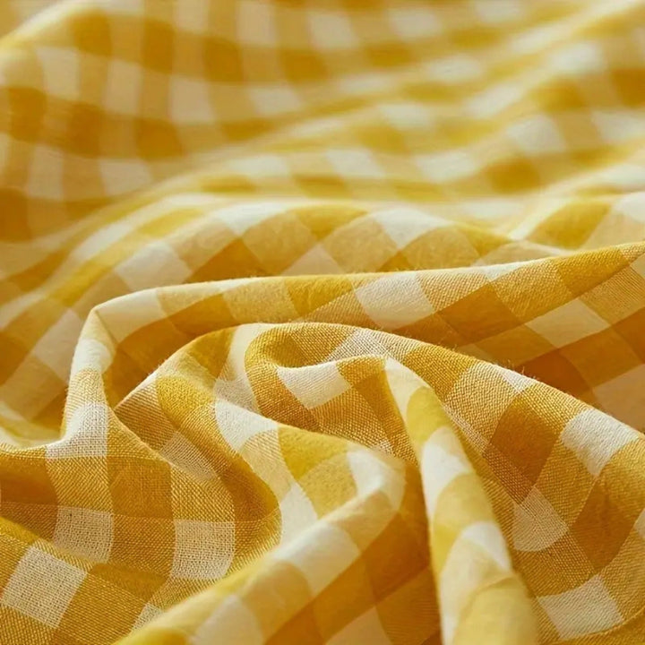 Klassisk Gingham Mjuk Överdrag
