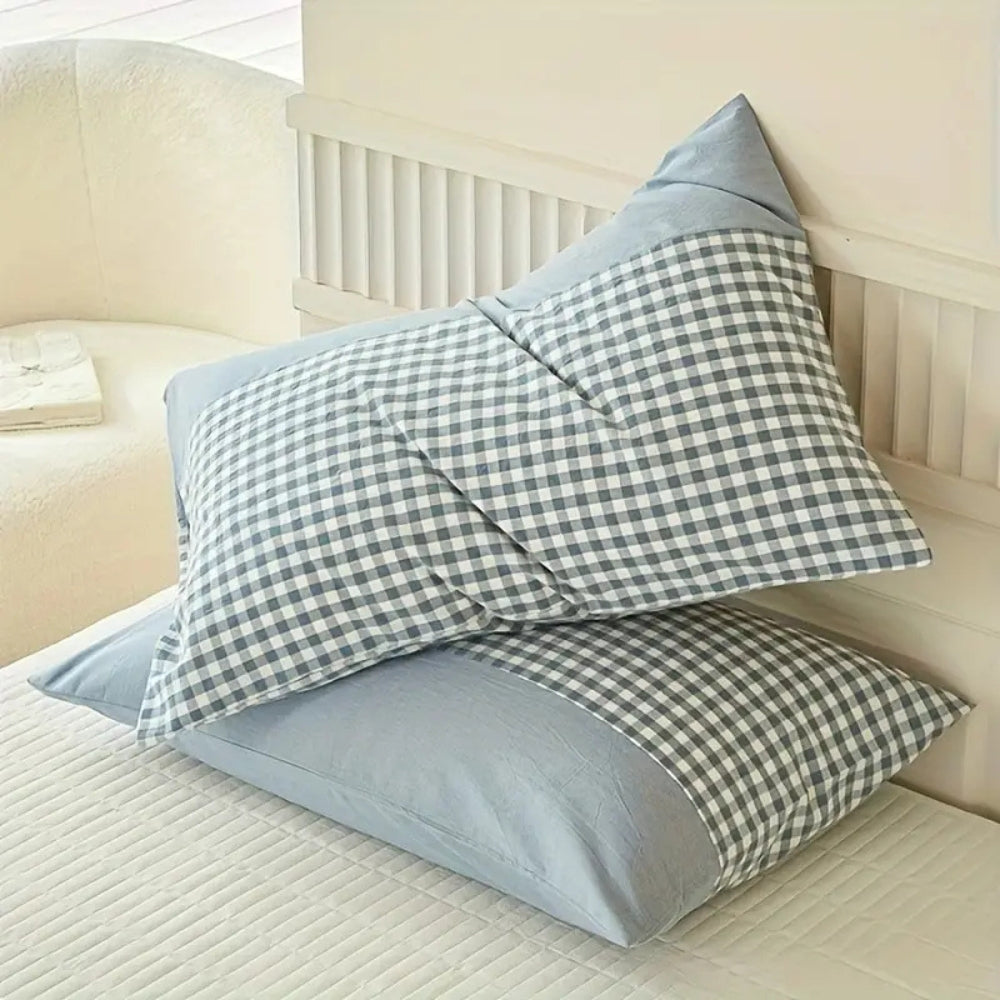 Klassisk Gingham Mjuk Överdrag